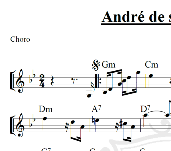 André de sapato novo - Piano