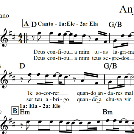 Anjo guardião - Canal da Graça - Piano/Vocal