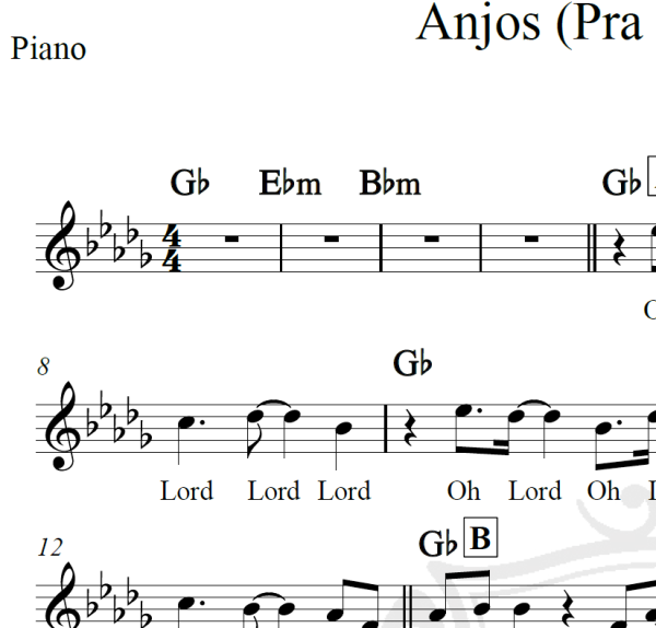 Anjos (Pra quem tem fé) - O Rappa - Piano/Vocal