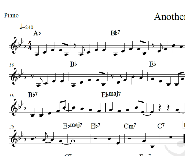 Another day of sun - La la land - Piano