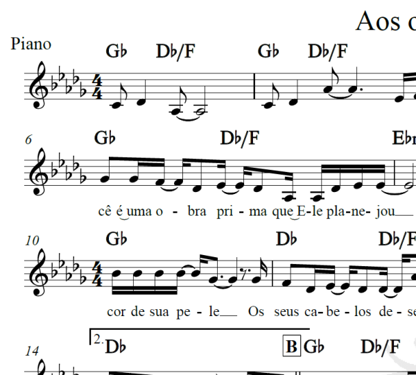 Aos olhos do Pai - Diante do trono - Piano/Vocal