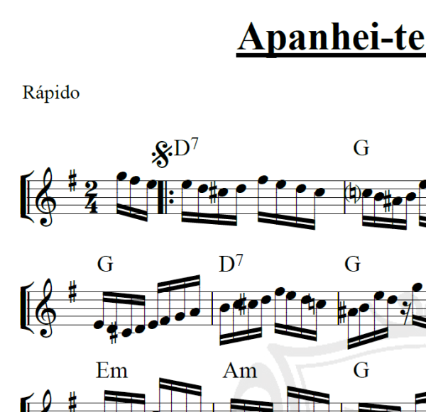 Apanhei-te cavaquinho - Piano