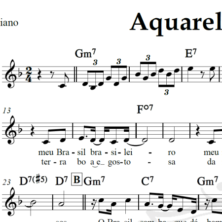 Aquarela do Brasil - Ary Barroso - Piano/Vocal