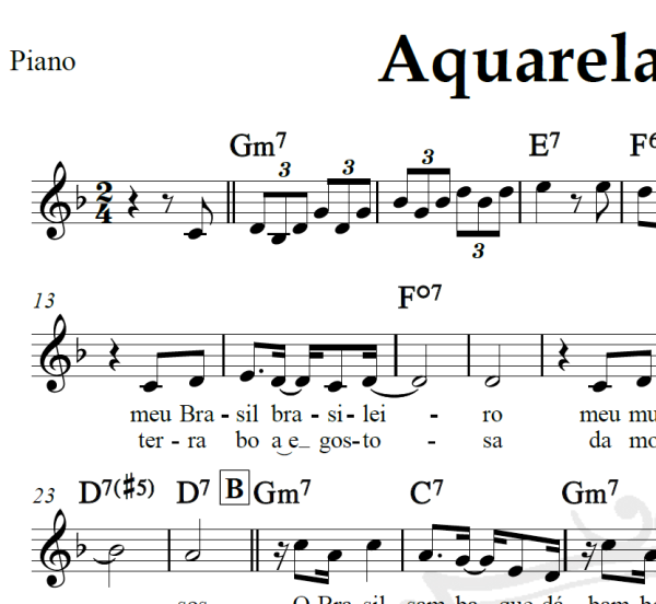 Aquarela do Brasil - Ary Barroso - Piano/Vocal