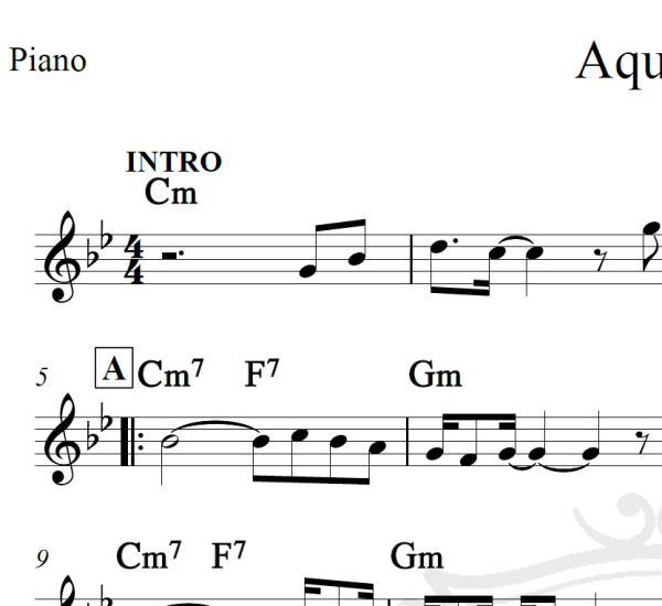 Aquarius - Hair - Piano