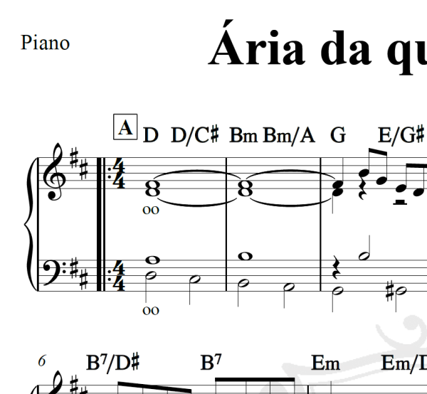 Ária da quarta corda - Bach - Piano