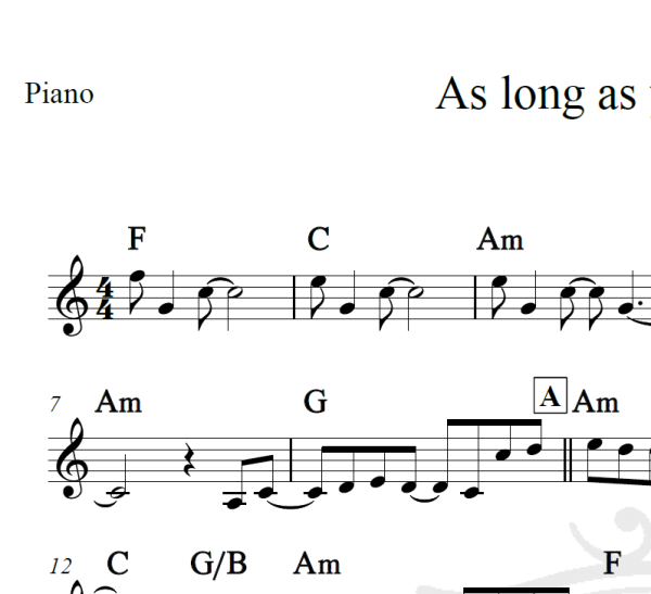 As long as you loved me - Backstreet Boys - Piano