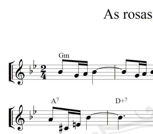 As rosas não falam - Cartola - Piano