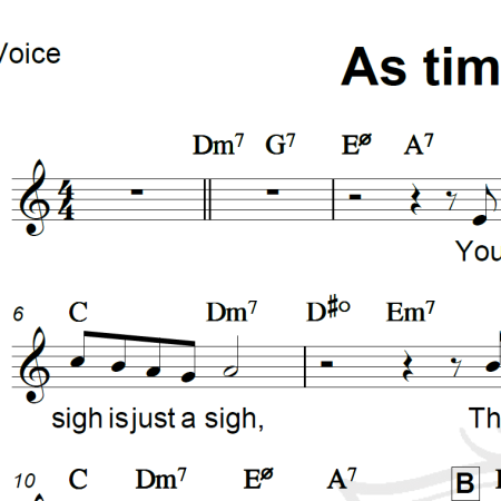 As time goes by - Piano/Vocal