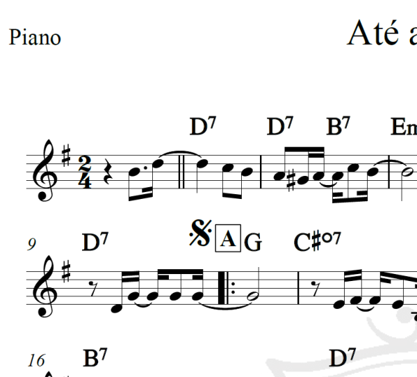 Até amanhã - Noel Rosa - Piano