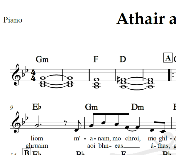 Athair ar Neamh - Enya - Piano/Vocal