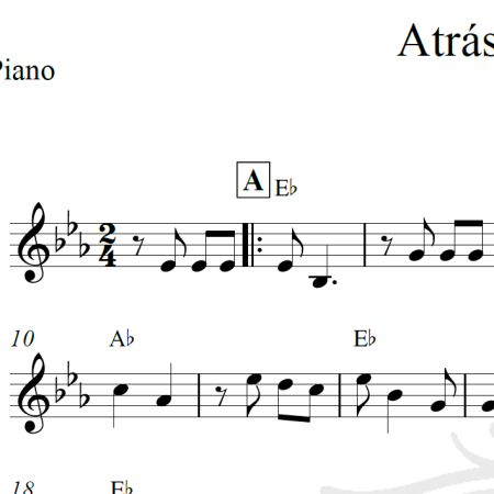 Atrás da banda - Piano