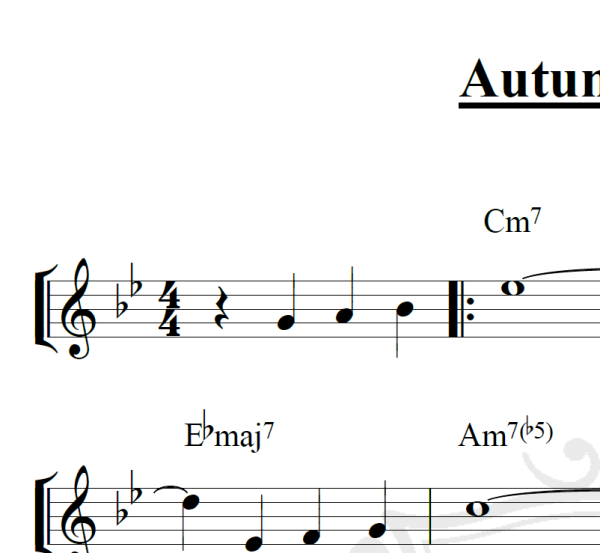 Autumn leaves - Piano
