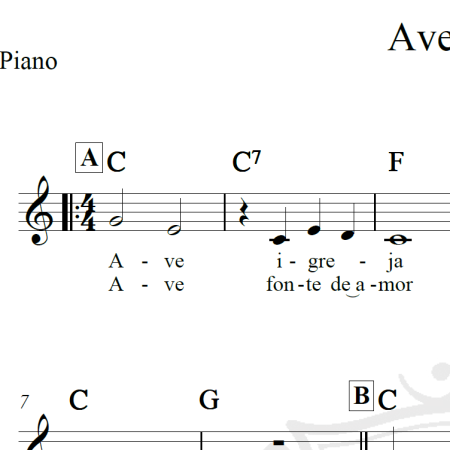 Ave Igreja - Piano/Vocal