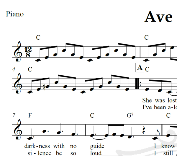 Ave Maria - Beyoncé - Piano/Vocal