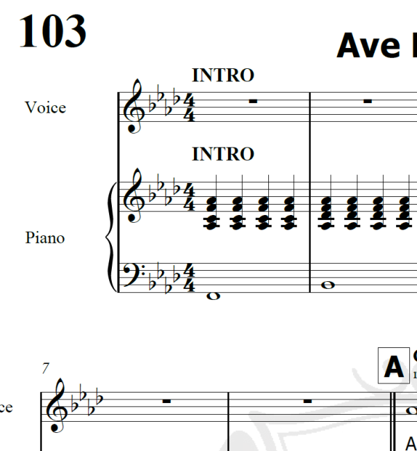 Ave Maria - Caccini - Piano/Vocal