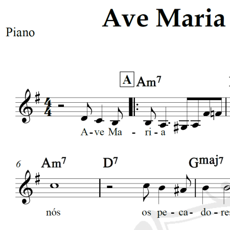 Ave Maria dos Andores - Piano/Vocal