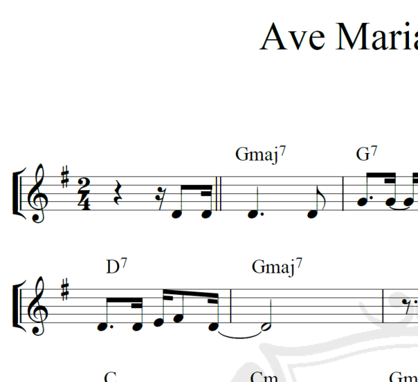 Ave Maria no Morro - Piano