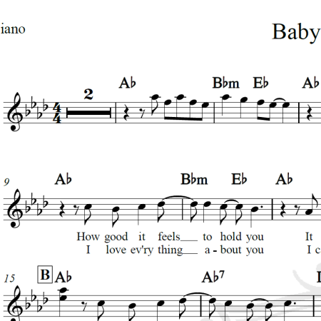 Baby I love you - Ramones - Piano/Vocal