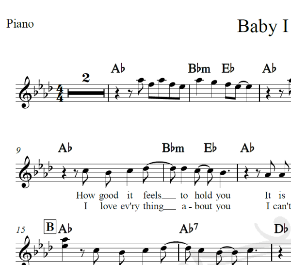 Baby I love you - Ramones - Piano/Vocal