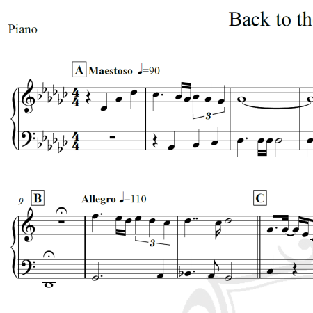 Back to the future Suite - Piano