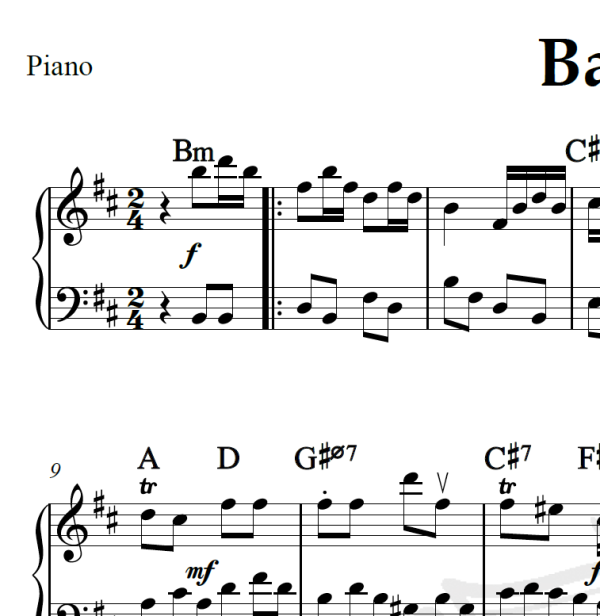 Badinerie - Bach - Piano