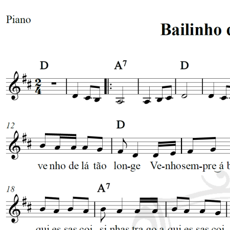 Bailinho da Madeira - Piano/Vocal