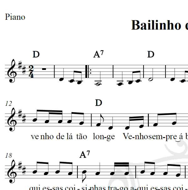 Bailinho da Madeira - Piano/Vocal