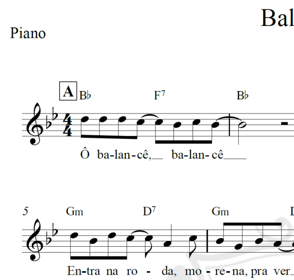 Balancê - Piano/Vocal