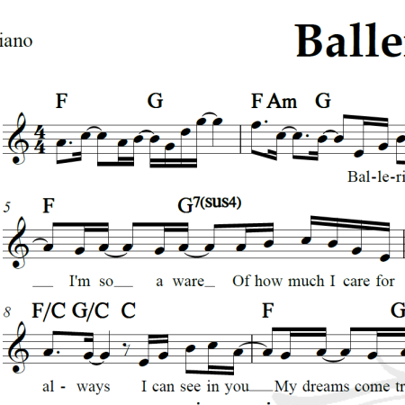 Ballerina Girl - Lionel Richie - Piano/Vocal