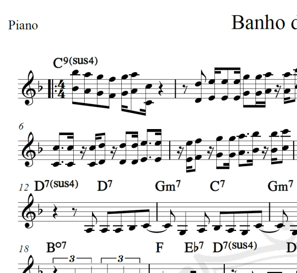 Banho de espuma - Rita Lee - Piano
