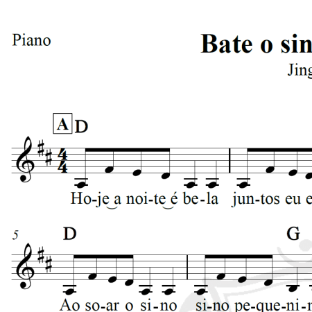 Bate o sino pequenino (Jingle bells) - Piano/Vocal