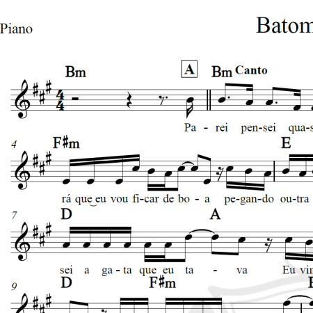 Batom de Cereja - Israel e Rodolffo - Piano/Vocal