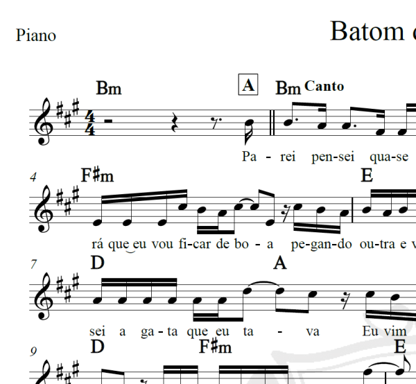 Batom de Cereja - Israel e Rodolffo - Piano/Vocal