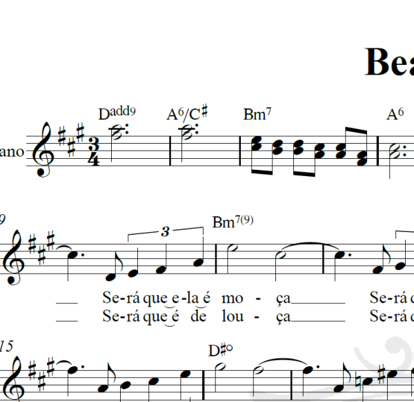 Beatriz - Milton Nascimento - Piano/Vocal