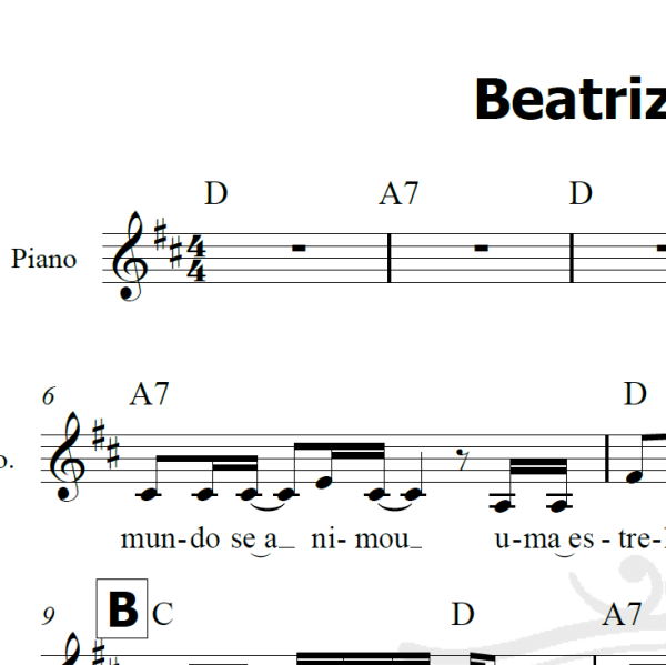 Beatriz criança - Piano/Vocal