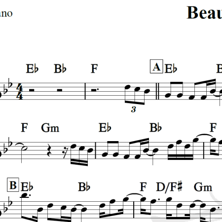 Beautiful things - Benson Boone - Piano