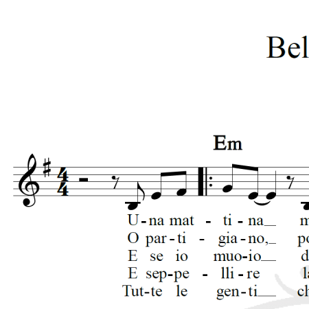 Bella Ciao - Piano/Vocal