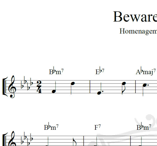 Beware beware - Piano