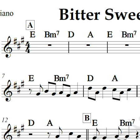 Bitter Sweet Shymphony - The Verve - Piano/Vocal