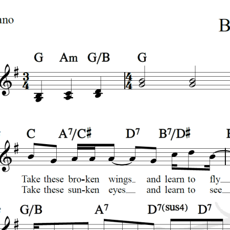 Blackbird - The Beatles - Piano/Vocal