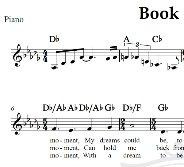 Book of days - Enya - Piano/Vocal