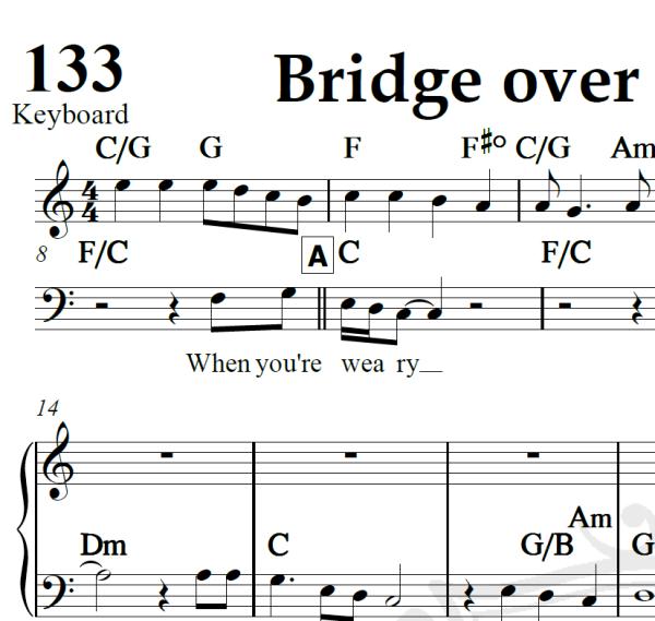 Bridge over trouble water - Elvis Presley - Arranjo Coral