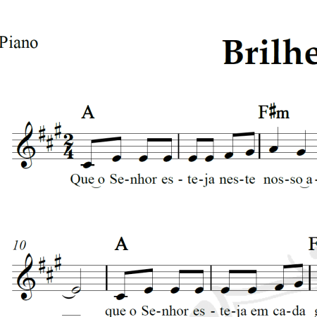 Brilhe sua Luz - Padre Zezinho - Piano/Vocal