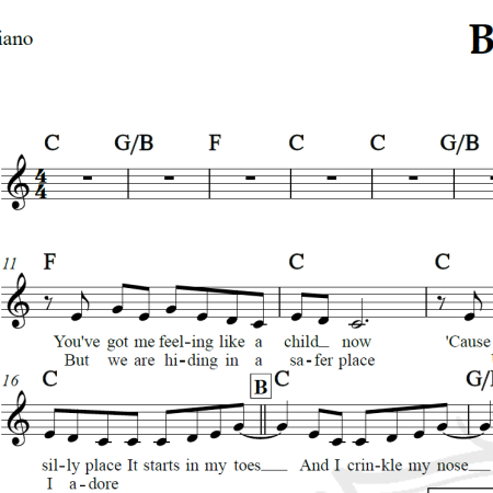 Bubbly - Colbie Caillat - Piano/Vocal