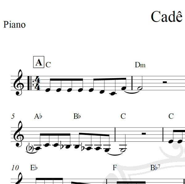 Cadê o trio? - Piano