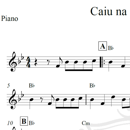 Caiu na rede é peixe - Piano