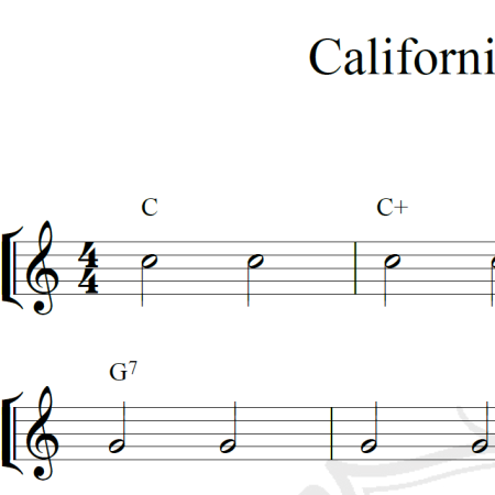 California here I come - Piano