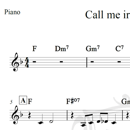 Call me irresponsable - Michael Bubblé - Piano