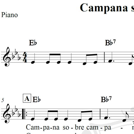Campana sobre campana - Piano/Vocal